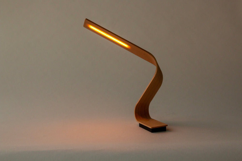 TANZAKU Lamp （タンザクランプ）ツイスト型 木製 LEDライト 充電式 